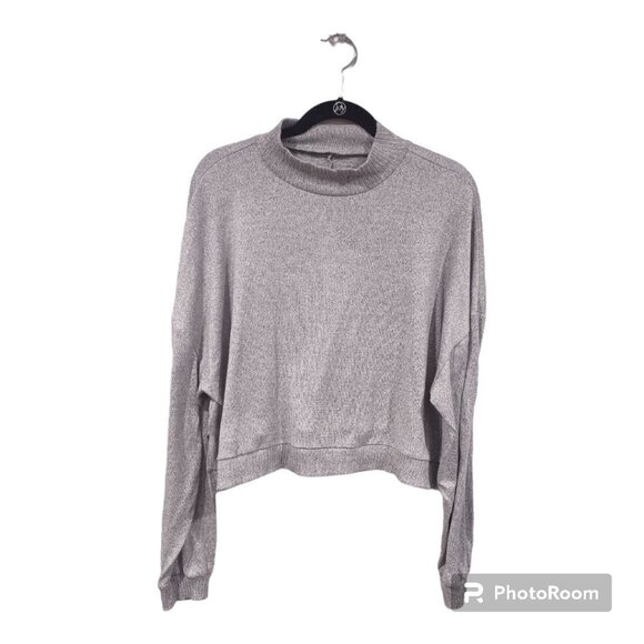 Women's Cropped Turtle Neck Grey Size XXL - Picture 1 of 4